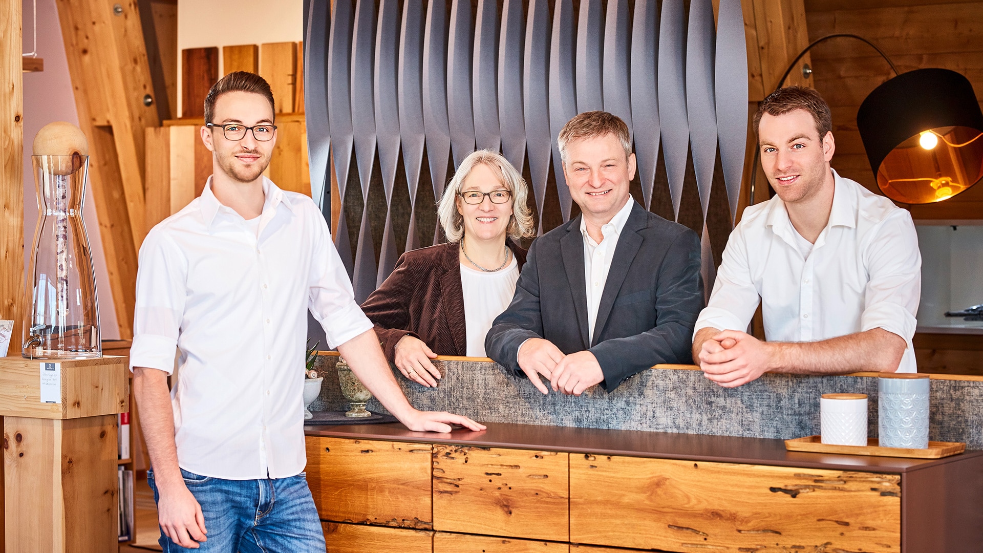 Steffen, Birgit, Hans und Florian Bauereiß von der Schreinerei Bauereiß in Bad Windsheim